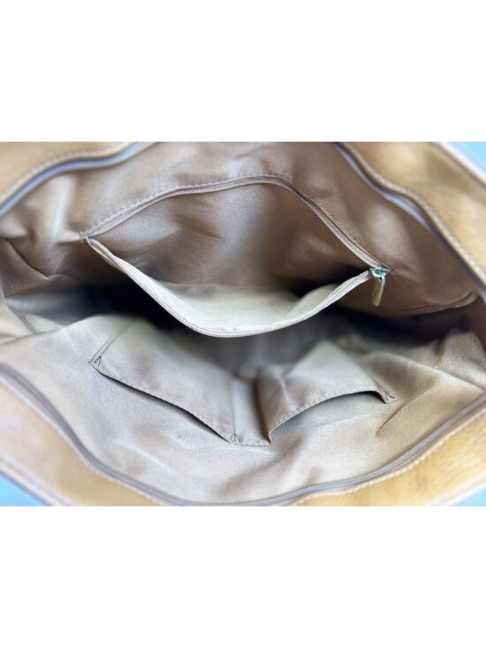 Fossil Brown/Tan Pebbled Leather Tote Bag Camilla Convertible Backpack Purse main image 11
